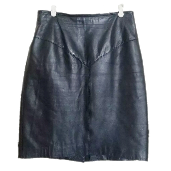 Tannery West Dresses & Skirts - Tannery West Vintage Leather High Waisted Skirt 10